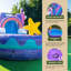 XJUMP Unicorn Inflatable Water Slide Bounce House Combo (with Blower and Pool)