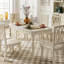 Table de salle à manger rectangulaire moderne en bois massif blanc-821301857