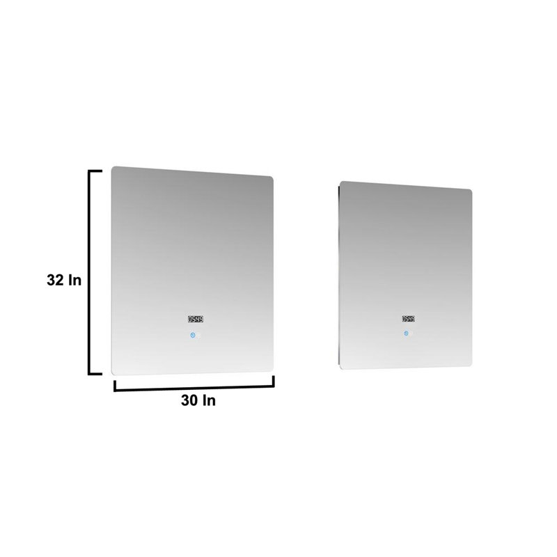 Geneva 72 in W x 22 in D Double Bath Vanity and 30 in LED Mirrors, Glossy White