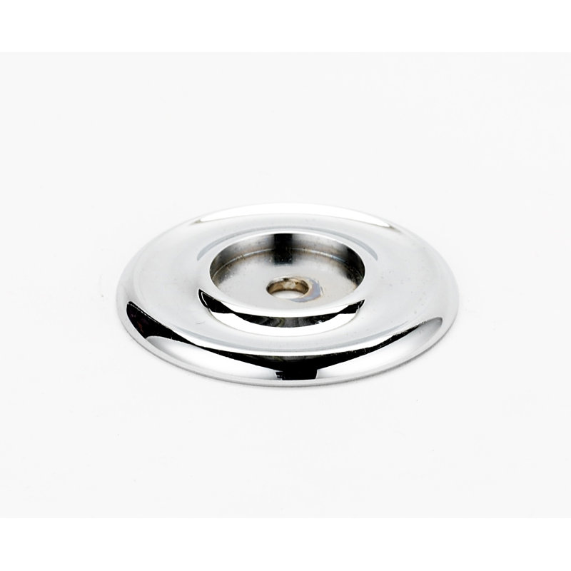 Plaque traditionnelle, Chrome poli, H 1,75 po x l 1,75 po x P 0,19 po