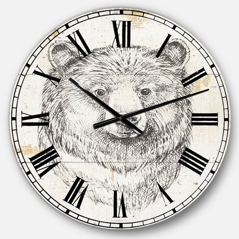 Bear Wild and Beautiful IV - Horloge murale traditionnelle, Moyen