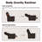 Manual Push Back Reclining Loveseat Sofa For Living Room-80102742