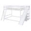 Lit superposé double avec échelle, glissade et tablettes-841517277