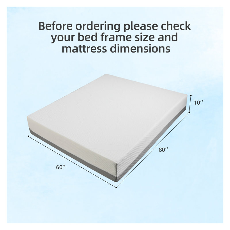 10-Inch Premium Queen Mattress with 4-Layer Ergonomic Foam - Japanese Design Cooling Gel Memory Foam Mattress for Pressure Relief, CertiPUR-US & OEKO-TEX Certified