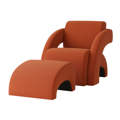 Fauteuil rembourré avec repose-pieds