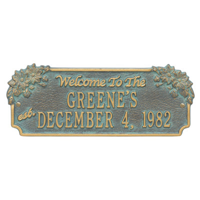 Daisey 3-Line Wall Address Plaque