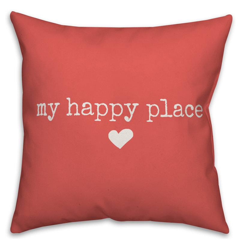 Outdoor Throw Pillow, Coral, 20" x 20"