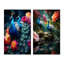 «Blue Coral Indian Art Dancing Peacocks» «Blue Coral Indian Art Dancing Peacocks» 2 - pièces sur-1316636505-1316636506