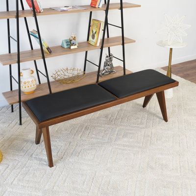 Swader Faux Leather Upholstered Bench