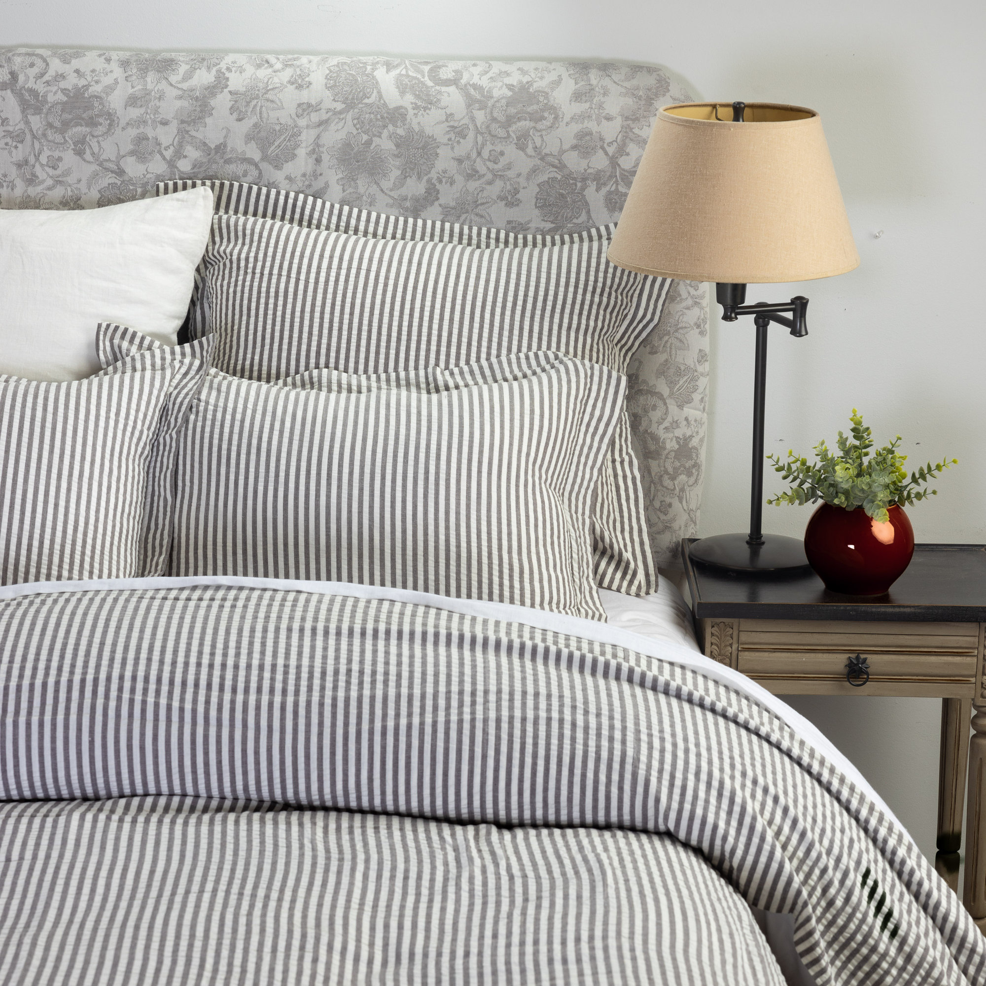 Oakden Percale Duvet Cover, Pewter, Twin Duvet Cover