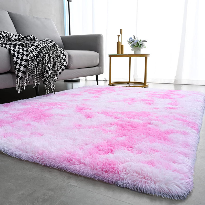 Antonije Rectangular Shag Polyester Area Rug, Rectangle de 5 pi x 8 pi
