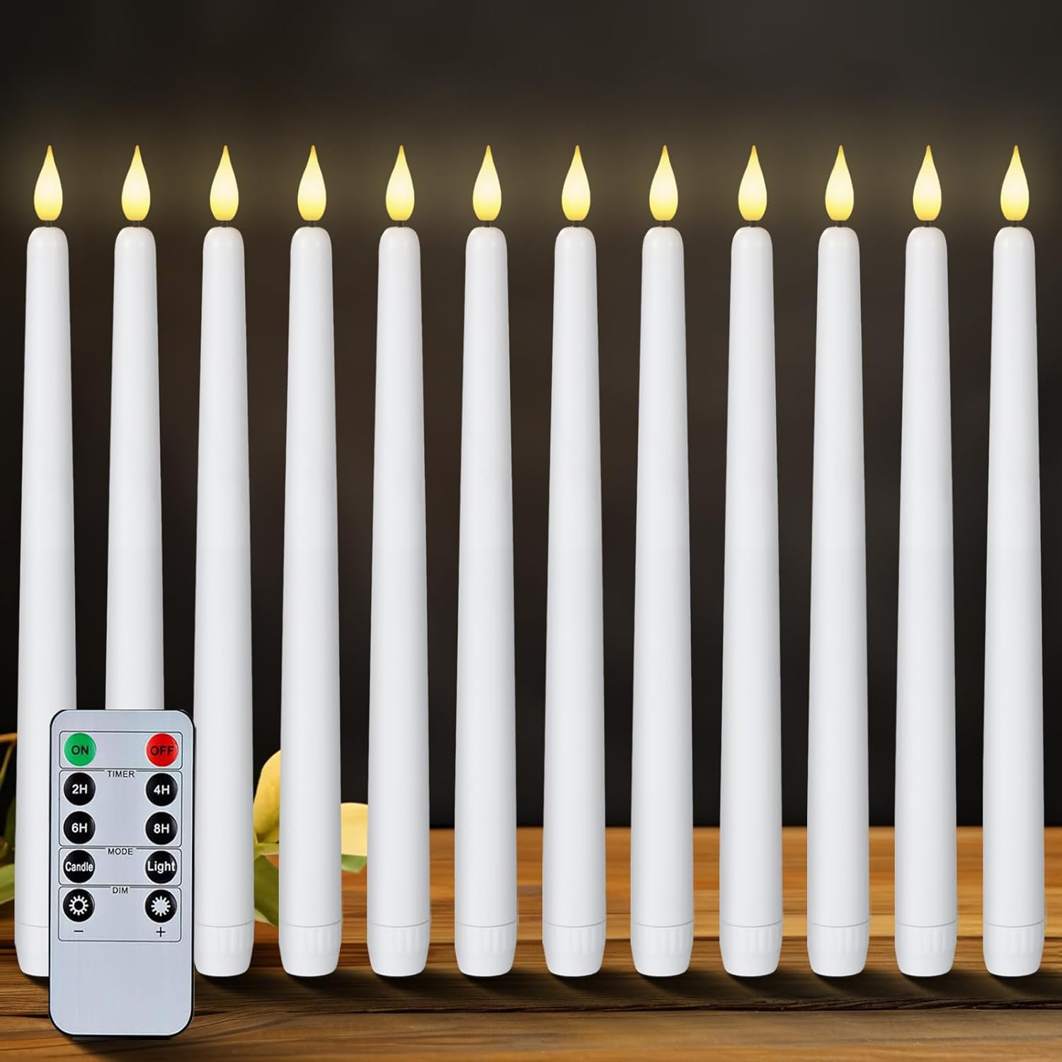 Flameless Taper Candle Set