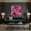 Aquarelle, art floral sur toile mauve-1778827074