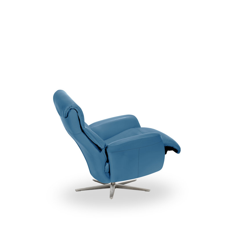 Mcclinton 74cm Wide Swivel, Turquoise-Blue, Fabric