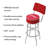 Swivel Upholstered Counter Stool with Metal Frame