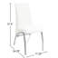 2 chaises de salle à manger contemporaines - revêtement blanc et pieds, siège élégant de 37,13 pouces de côté