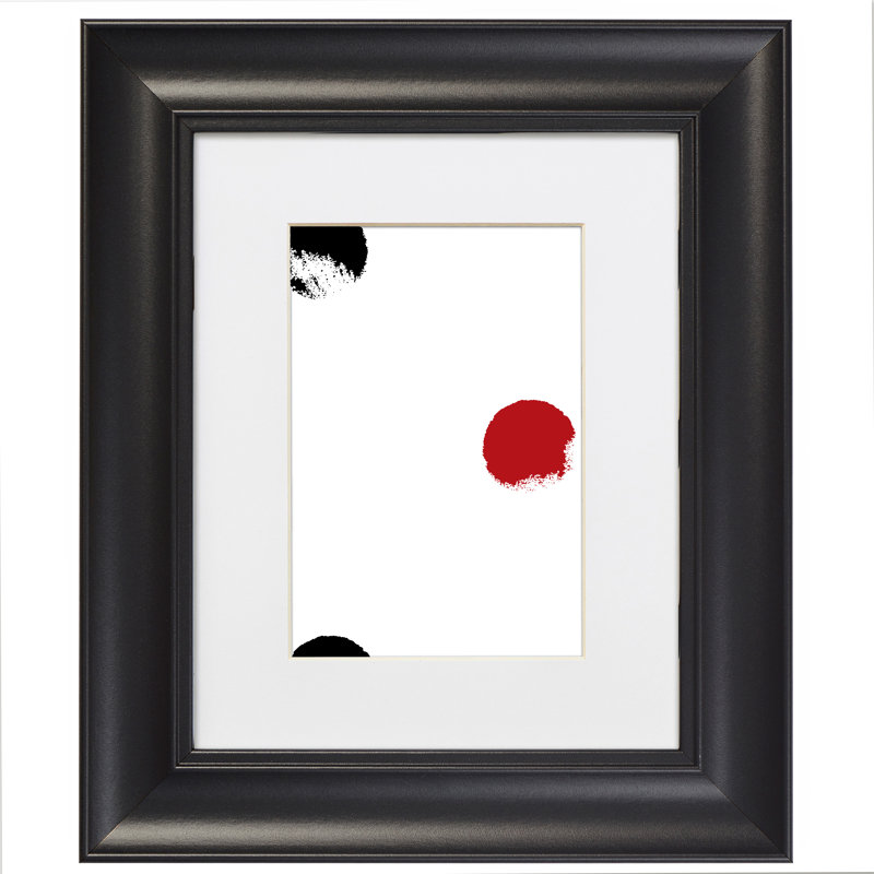 Toxey Beveled Picture Frame with Mat, 14" x 18" Matted to 12" x 16", Satin Black