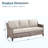 Outdoor Rattan Sofa, All Weather PE Wicker Couch With Waterproof Cushion For Porch, Backyard, Balcony, Deck-322836587