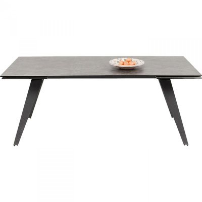 Amsterdam Extendable Glass Top Metal Base Dining Table