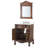 Benton Collection 30 Inch Traditional Freestanding Cherry Wood Ellenton Bathroom Vanity with Mirror, Single Sink, White Marble Top, Fully Assembled-1282970089