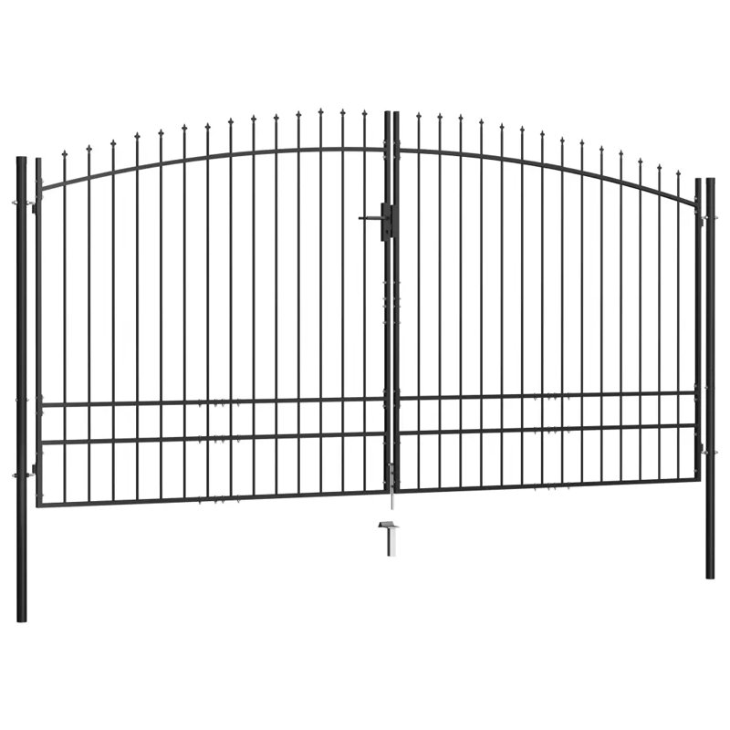 Lernig Black Metal Gate, 248cm H x 400cm W