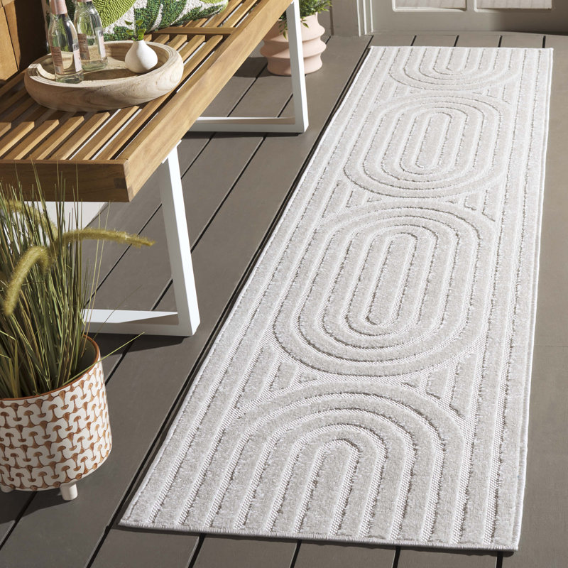 Kristain Performance Geometric Rug, Runner 2' x 8'