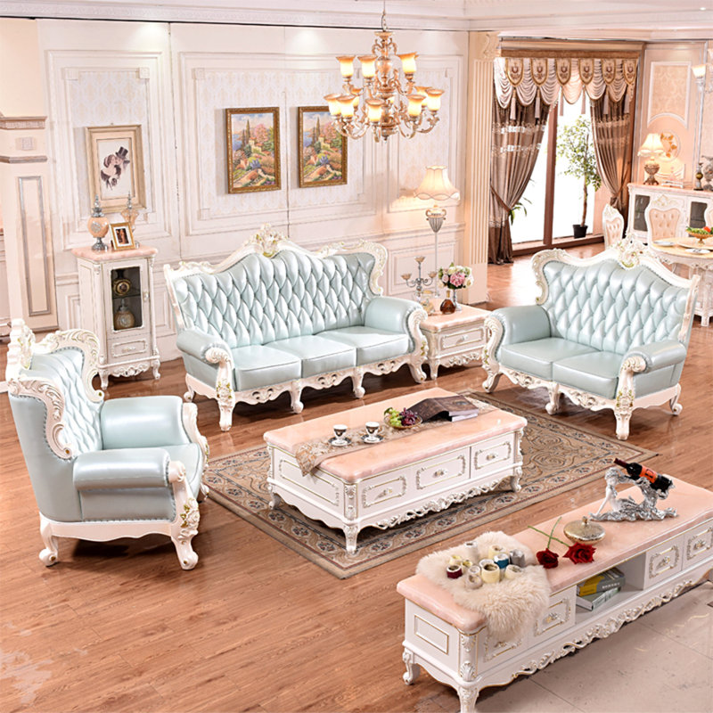 European-style Pastoral Leisure Sofa 69.6'' Upholstered Loveseat