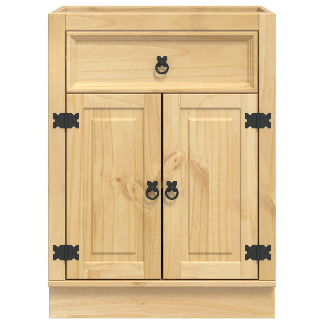 Vidaxl Cabinet With Storage SKI Honey Brown Solid Pine Wood Modern Furniture