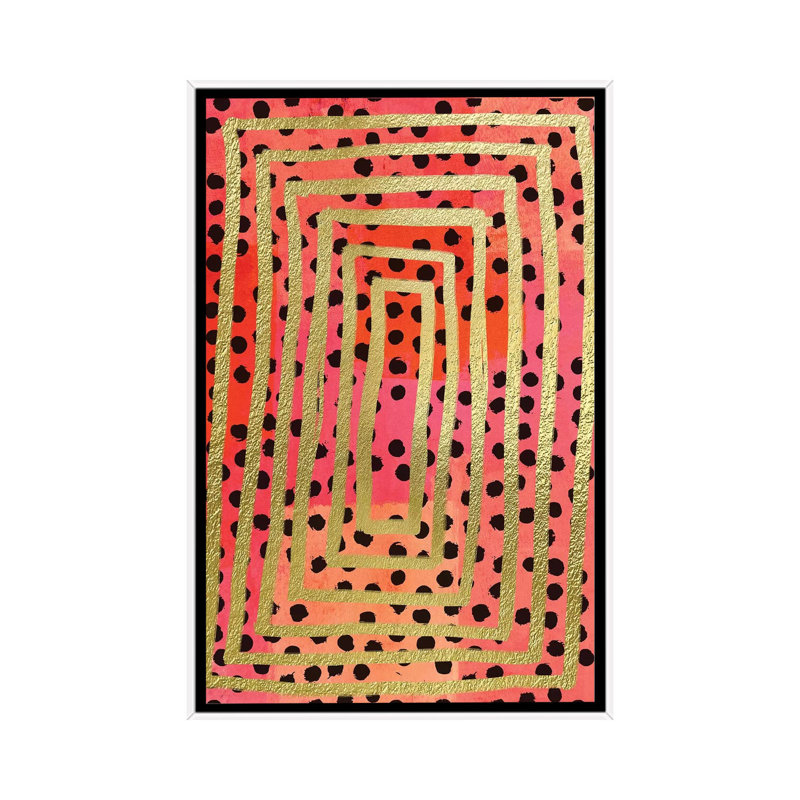 « Dot Maze II » par Nikki chu-impression, Cadre blanc, H 40 po x l 26 po x P 1,5 po