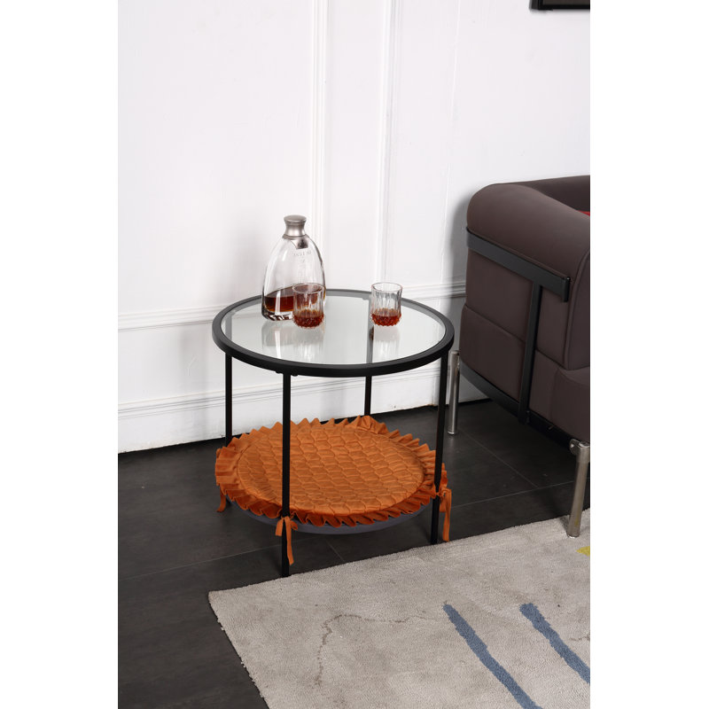 Glass Top End Table