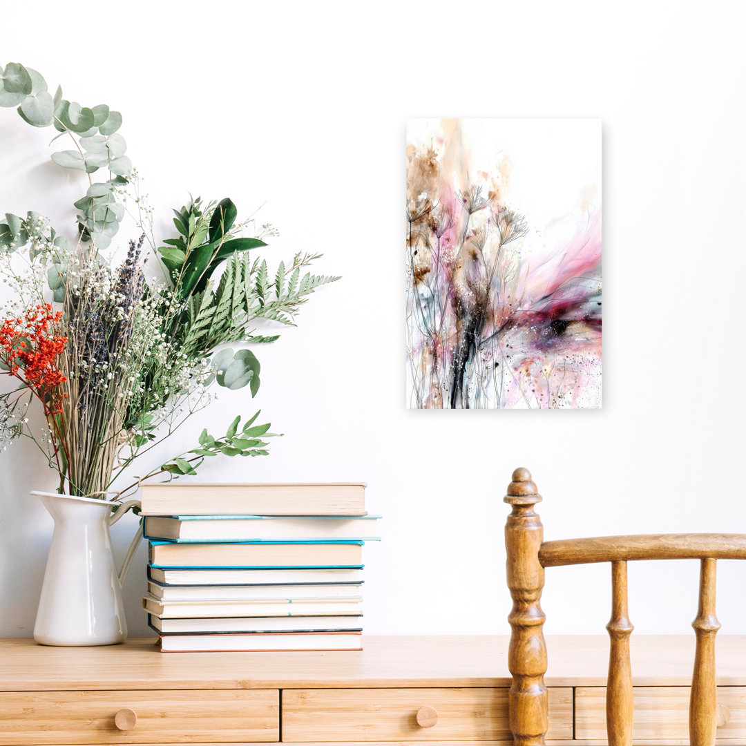 Ethereal Abstract Botanicals Abstract Contemporary Delicate Nature Flower Wall Art Print
