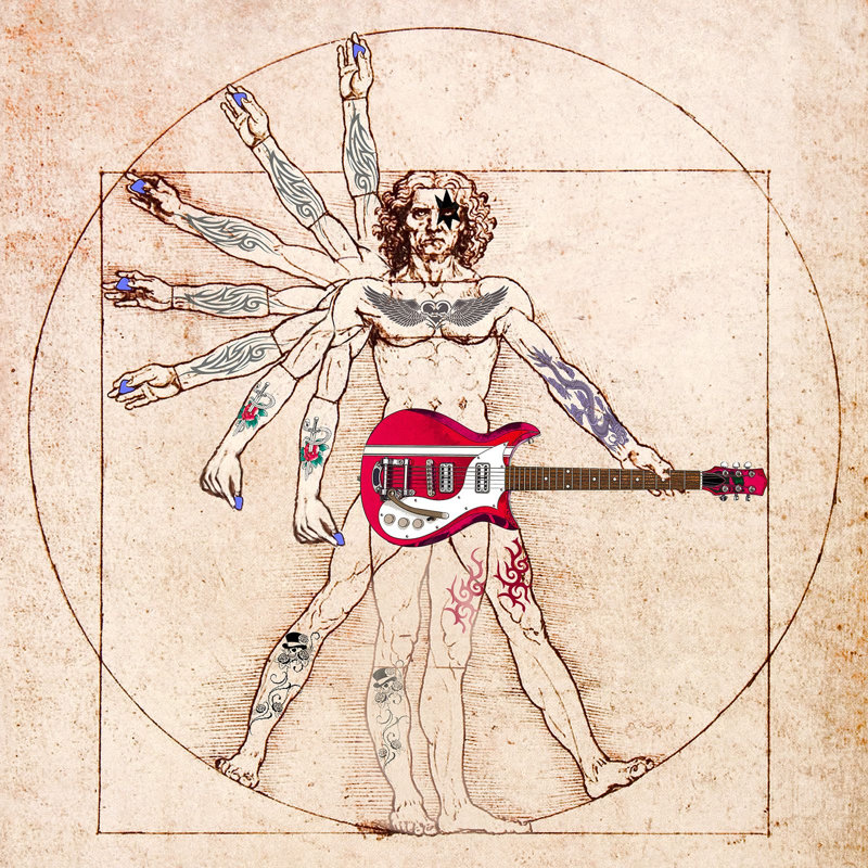 De Humano Rock'n'roll by Steven Hill - Wrapped Canvas Print, 70cm H x 70cm W x 4cm D