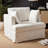  Oversized Accent Chair, 40.2" Coastal Upholstered Single Armchair With 30" Seat, Removable Slipcover, Plush Backrest, 2 Throw Pillows For Living Room-1881597953