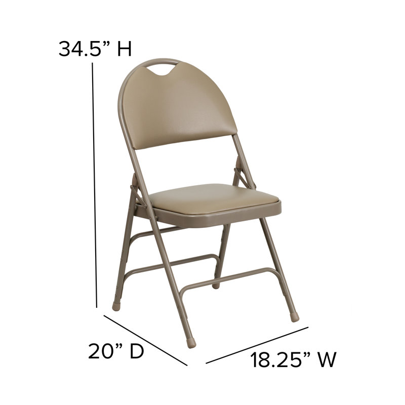 Très grande chaise pliante Oliverson, Beige