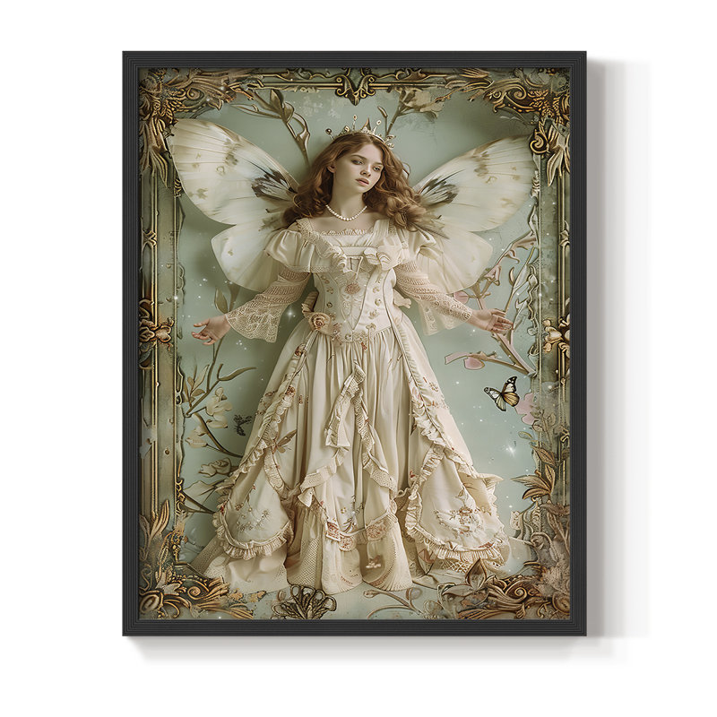 WOMEN Series CCCLXIV  -Premium Framed Print -Ready to Hang - No Nails Required, 11" H x 9" W, Black