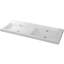 Lavabo de salle de bain rectangulaire encastré en porcelaine vitrifiée avec trop-plein Hernandes-701682426