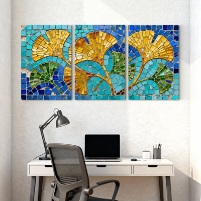 "Mosaic Art", reproduction d'art sur toile, ensemble de 3