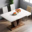 47-Inch White-Toned Rectangular Kitchen Table Seating Four Dining Table featuring Farmhouse with Solid Wood Detail