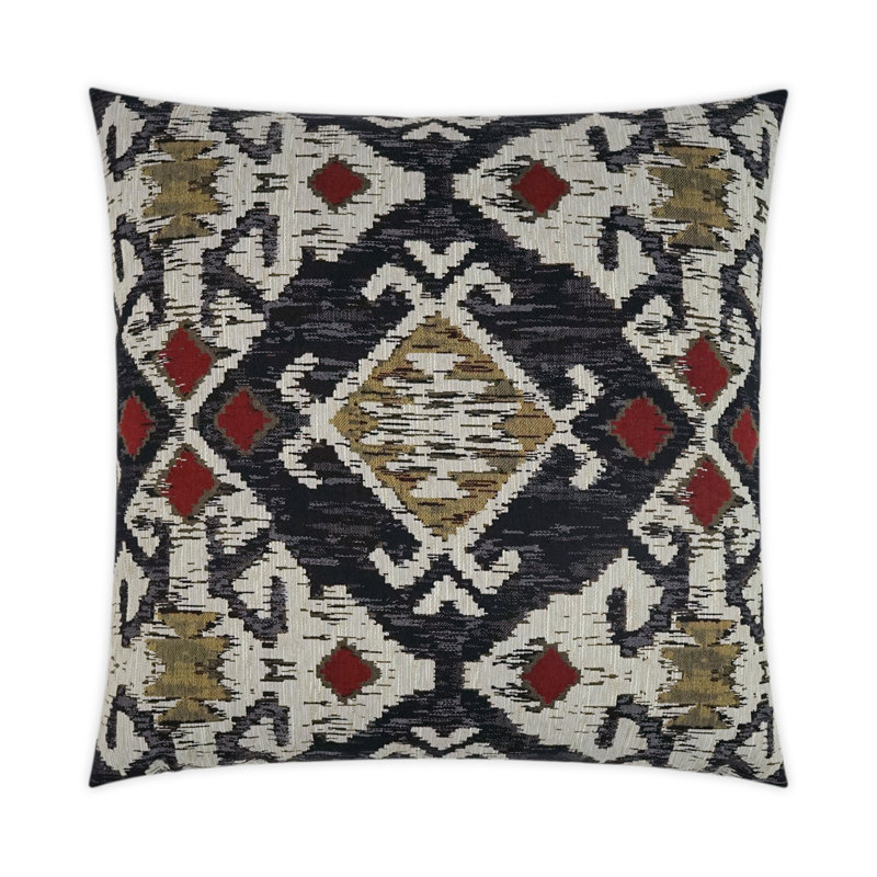 Tremont Square Pillow Cover & Insert, Charcoal, 24"H x 24"W