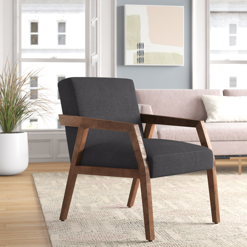 Parada Upholstered Armchair, Gray Polyester