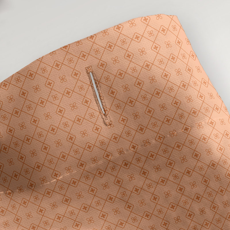 Rideau de douche simple Katelyn Elizabeth, Orange clair