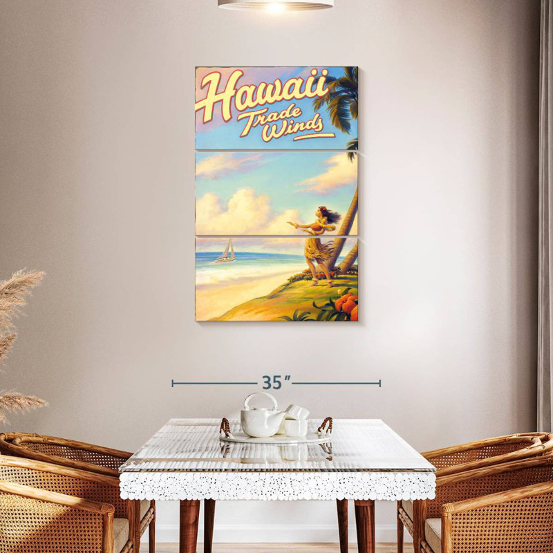 Gillard Hawaii Tradewinds, H 45 po x l 28 po