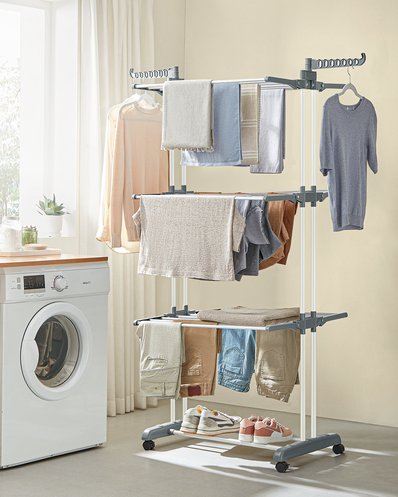 Rebrilliant Steel Foldable Freestanding Drying Rack & Reviews | Wayfair ...
