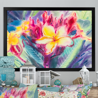 «Blooming Yellow and Pink Garden», reproduction sur toile