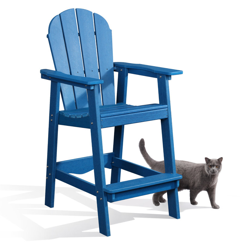 Chaise haute Adirondack en PEHD, Bleu