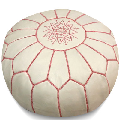 Cherise Moroccan Leather Pouf