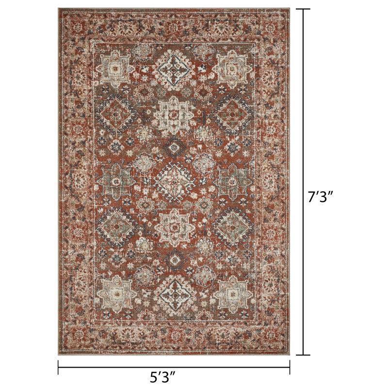 Oriental Indoor Rug, Rectangle 5'3" x 7'3''