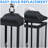 23.75" 3- Light Design Dusk To Dawn Outdoor Post Lantern Head Light Fixture