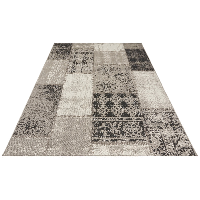 Beach Handwoven Taupe/Cream Rug, Rectangle 80 x 150cm