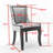 2pcs Dining Room Chairs, Blue Thickened Fabric, Solid Wood Legs, High For Extra Comfort, Bronze Nail Head Detailing Of 2 Thick Mid-century Modern Look With And Accents-520736015